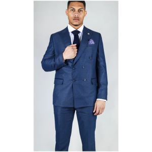 STZ91 – Men’s Blue Double Breasted 2 Piece Suit