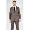 STZ92 - Men's Brown Double Breasted 2 Piece Suit