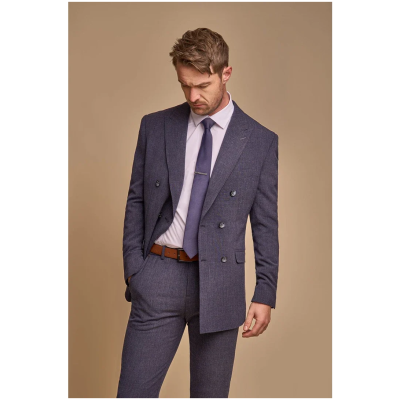 Tokyo - Men's Navy Blue 2 Piece Double Breasted Suit