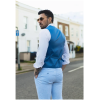 TP-13 - Men's Summer Suit Waistcoat Trousers Linen Formal Baby Blue Wedding