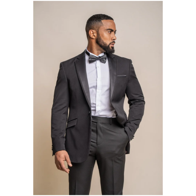 Tux - Men's Black Tuxedo 2 Piece Classic Wedding Suit