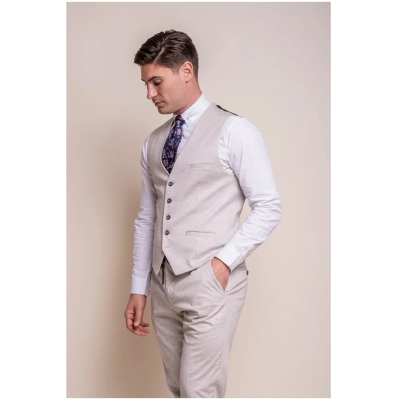 Valencia - Men's Classic Cream Waistcoat