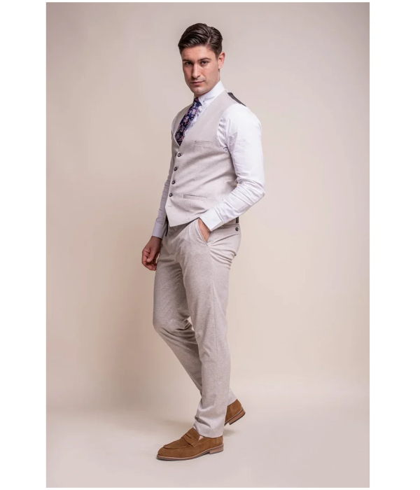 Valencia - Men's Classic Cream Waistcoat