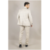 Warwick Men's Beige 3-Piece Checked Suit