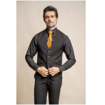 Marco - Men's Classic Black Waistcoat - UK 44