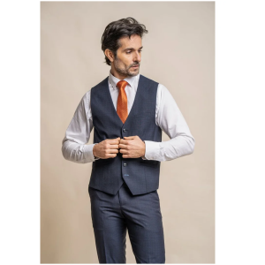 Seeba – Men’s Classic Navy Blue Waistcoat