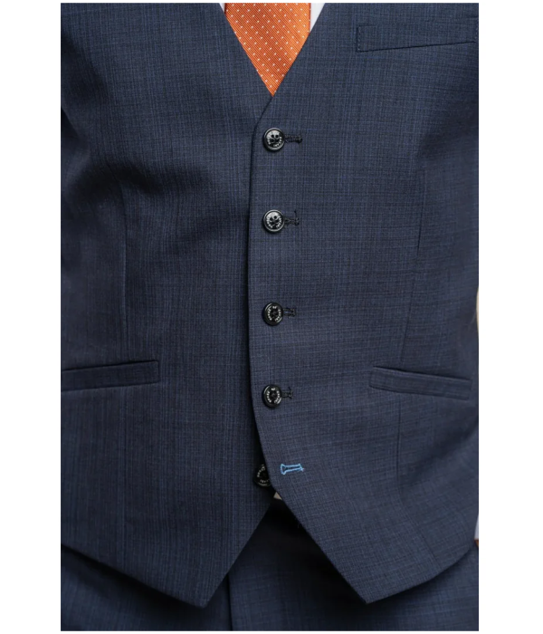 Seeba - Men's Classic Navy Blue Waistcoat