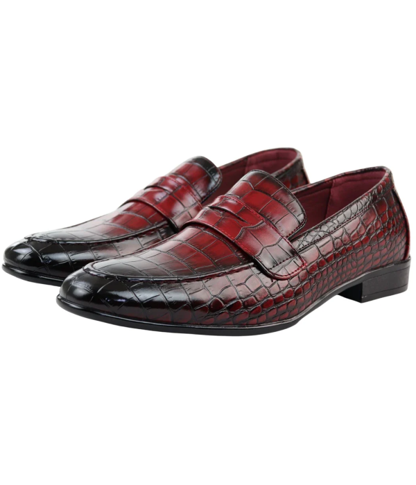 Men's Slip On Formal Red Loafers