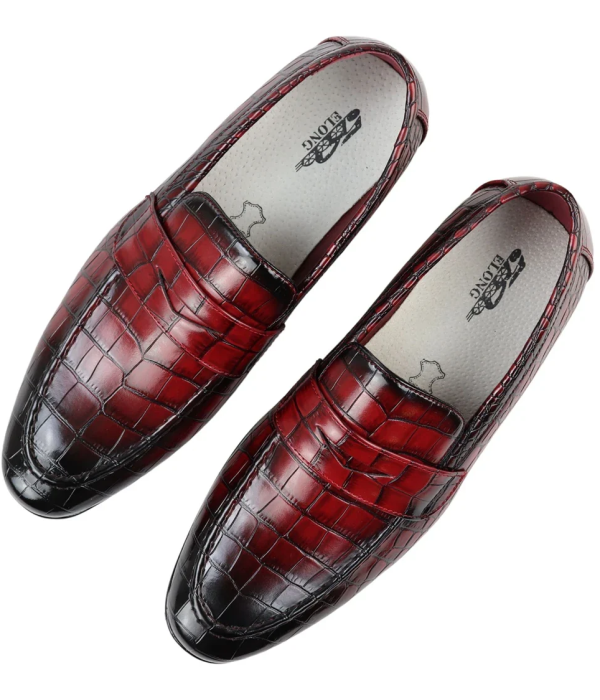 Men's Slip On Formal Red Loafers