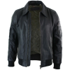 Men's Leather Harrington Black Bomber Classic Pilot Jacket