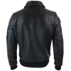 Men's Leather Harrington Black Bomber Classic Pilot Jacket