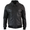 Men's Leather Harrington Brown Bomber Classic Pilot Jacket