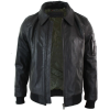 Men's Leather Harrington Brown Bomber Classic Pilot Jacket