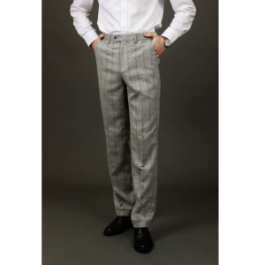 Andrew – Men’s Grey Checked Trousers