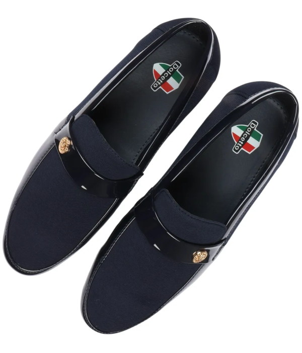 Men's Slip On Lightweight Navy Loafer Shoes