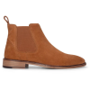 Men's Camel Suede Leather Slip On Chelsea Ankle Boots