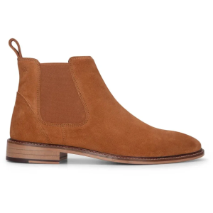 Men’s Camel Suede Leather Slip On Chelsea Ankle Boots