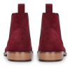 Men's Burgundy Suede Leather Slip On Chelsea Ankle Boots
