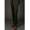 Joshua - Men's Green Tweed Check Trousers