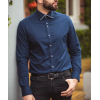 Men's Navy Button Down Shirt Floral Print Winchester