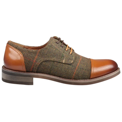 Theon - Men's Leather Tweed Oxford Shoes