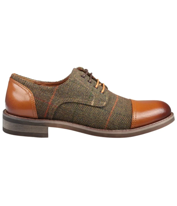 Theon - Men's Leather Tweed Oxford Shoes