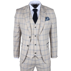 Warwick – Men’s Beige Checked Blazer