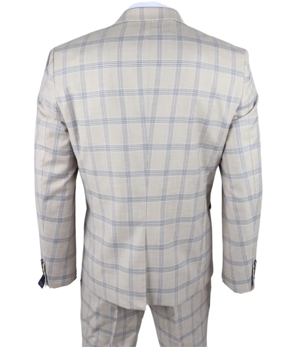 Warwick - Men's Beige Checked Blazer