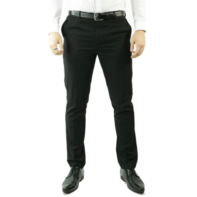 Men's Black Tuxedo Trousers Wedding Prom Stripe Satin Stripe