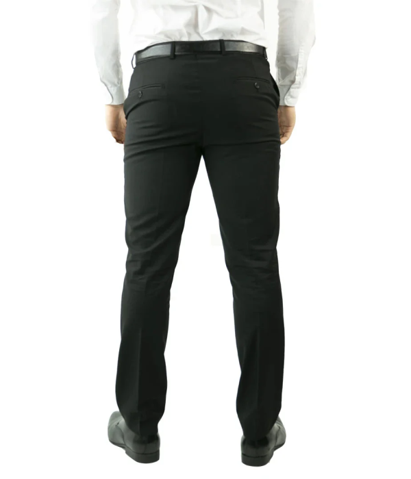 Men's Black Tuxedo Trousers Wedding Prom Stripe Satin Stripe