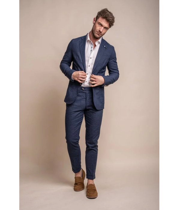 Alvari - Men's Navy Linen Summer Blazer