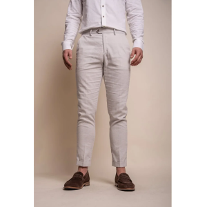 Alvari – Men’s Grey Linen Summer Trouser