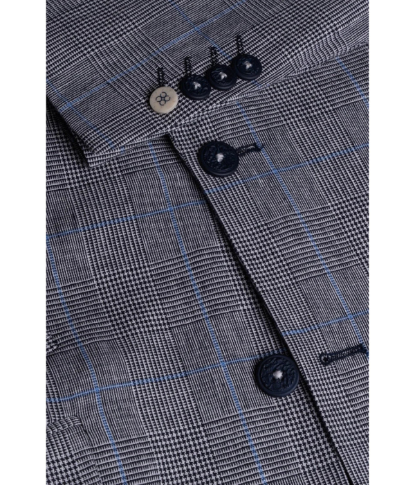 Arriga - Men's Grey Blue Check Blazer