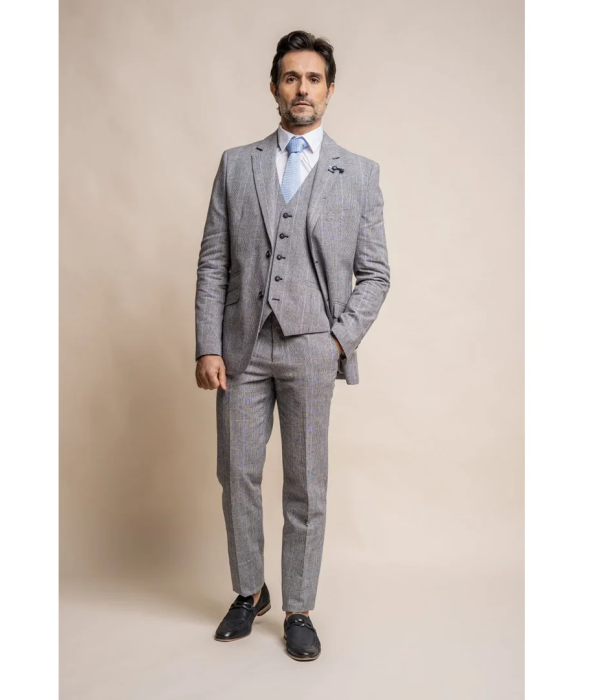 Arriga - Men's Grey Blue Check Blazer