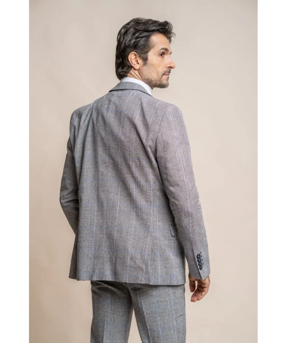 Arriga - Men's Grey Blue Check Blazer