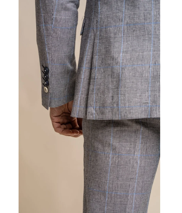 Arriga - Men's Grey Blue Check Blazer