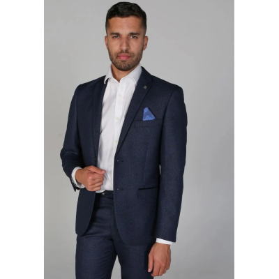 Arthur - Men's Birdseye Navy Blazer