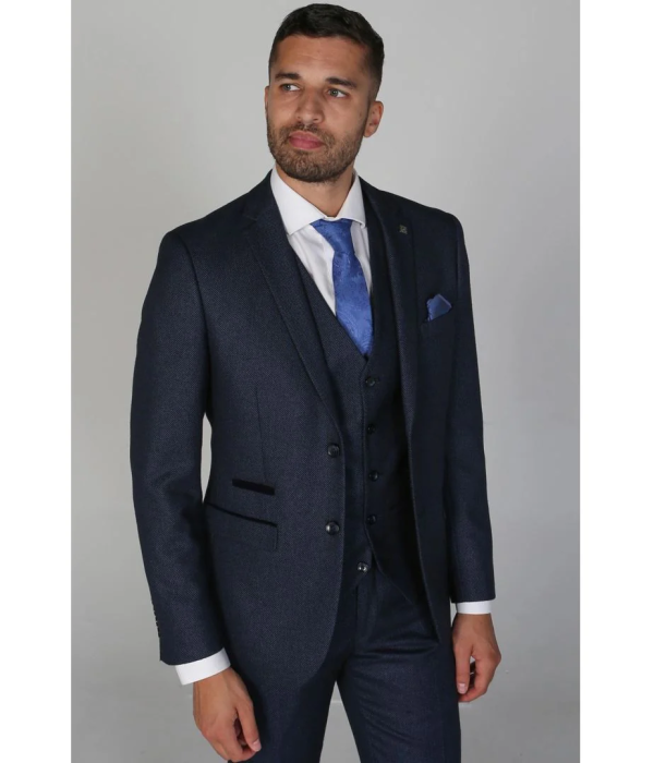 Arthur - Men's Birdseye Navy Blazer