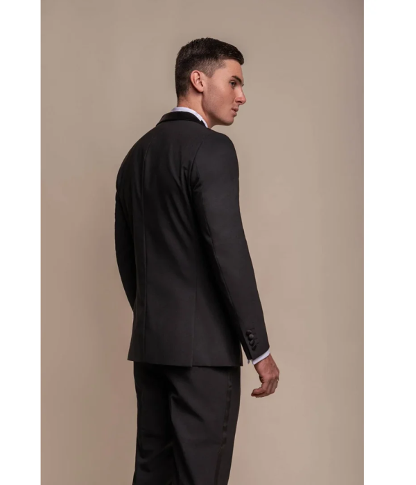 Aspen - Men's Plain Black Tuxedo Blazer