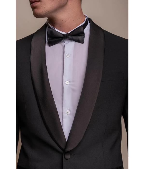 Aspen - Men's Plain Black Tuxedo Blazer