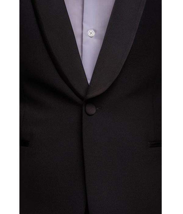 Aspen - Men's Plain Black Tuxedo Blazer