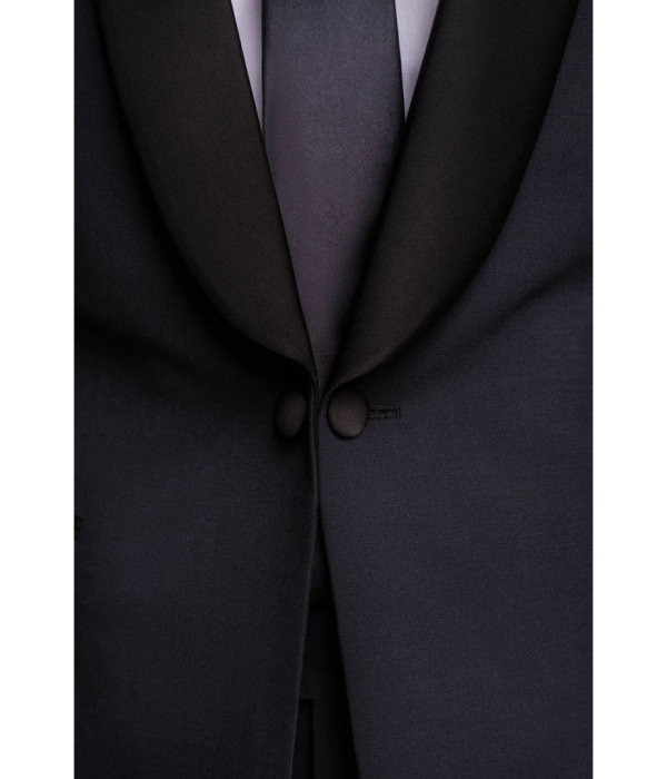 Aspen - Men's Plain Navy Tuxedo Blazer