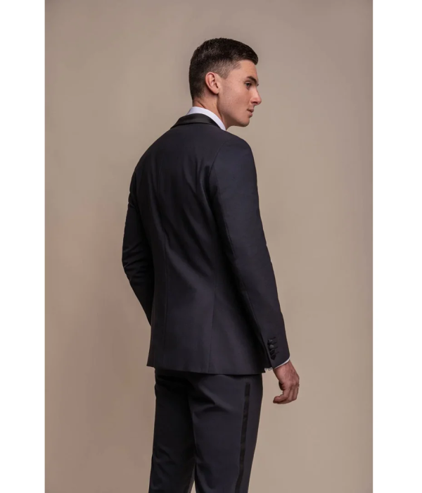 Aspen - Men's Plain Navy Tuxedo Blazer