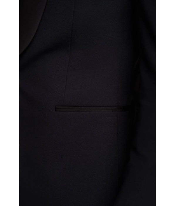 Aspen - Men's Plain Navy Tuxedo Blazer