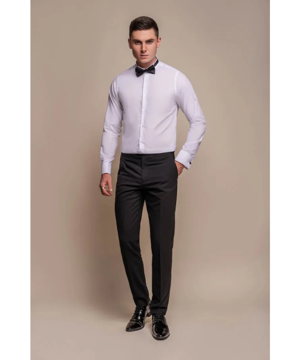 Aspen - Men's Plain Black Classic Trousers