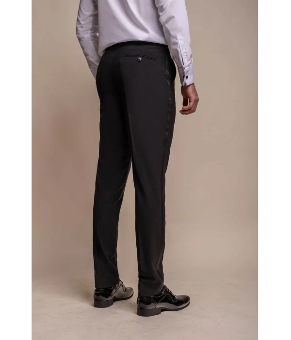 Aspen - Men's Plain Black Classic Trousers