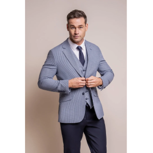 Baresi – Men’s Blue Check Summer Blazer