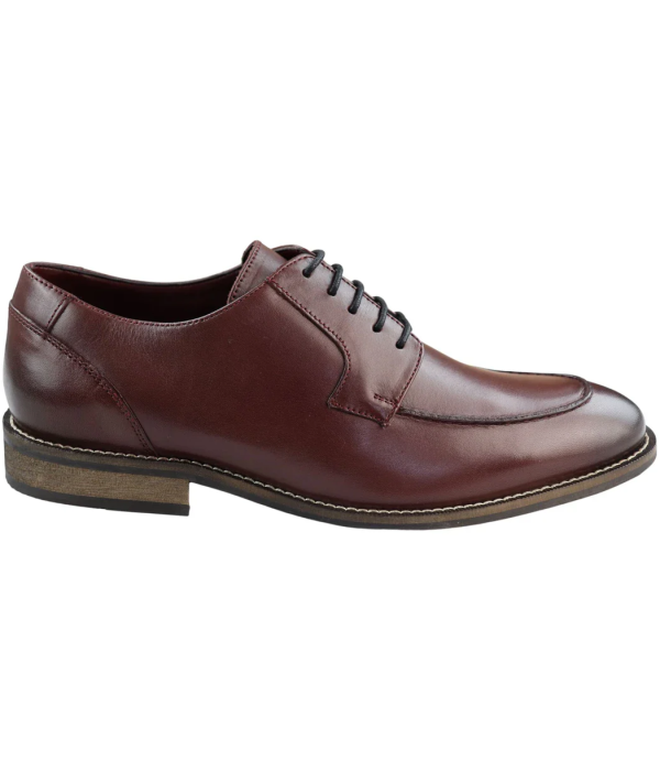 Mens Real Full Leather Black Welted Derby Shoes Smart Casual Burgundy Wine Classic Vintage