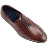 Mens Real Full Leather Black Welted Derby Shoes Smart Casual Burgundy Wine Classic Vintage
