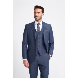 Bond – Men’s Navy Check Tailored Fit Blazer